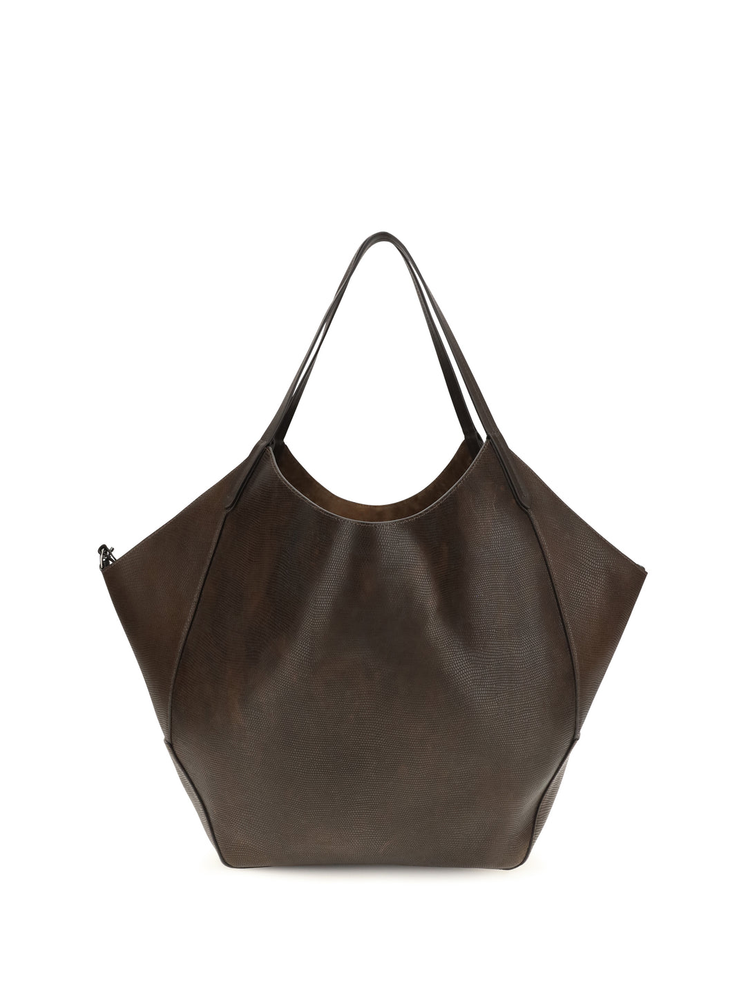 Leather Shopping Bag with monili detail 1