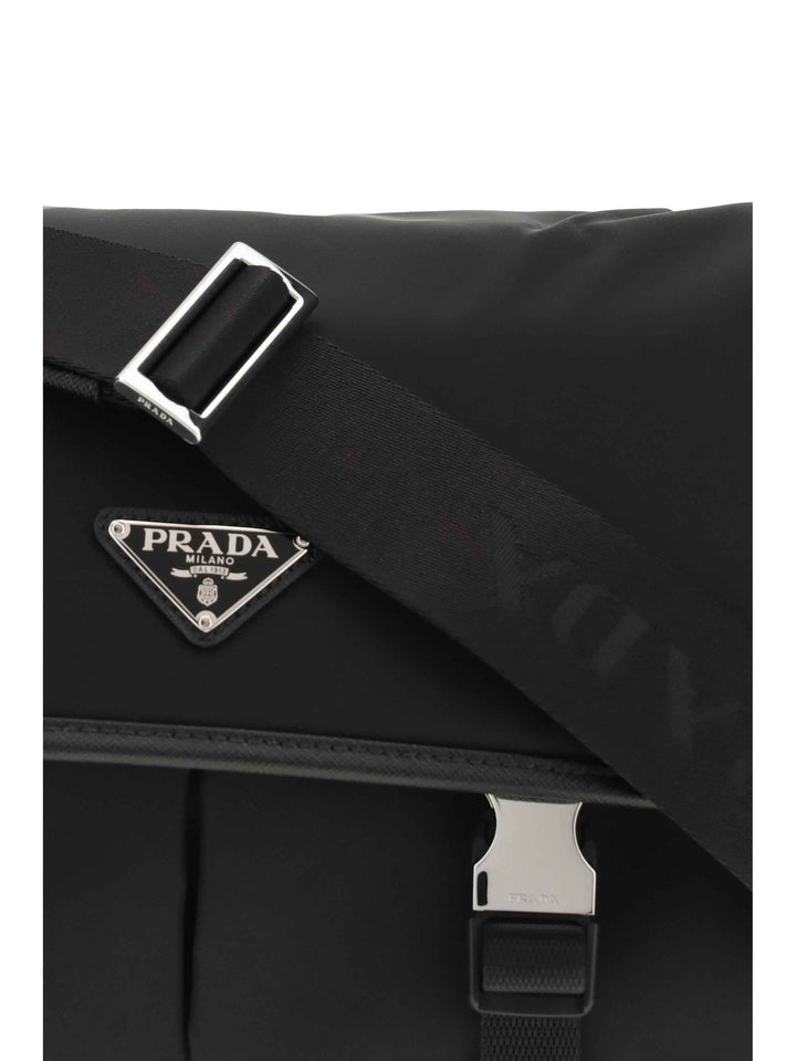 Re-Nylon and Saffiano Shoulder Bag
