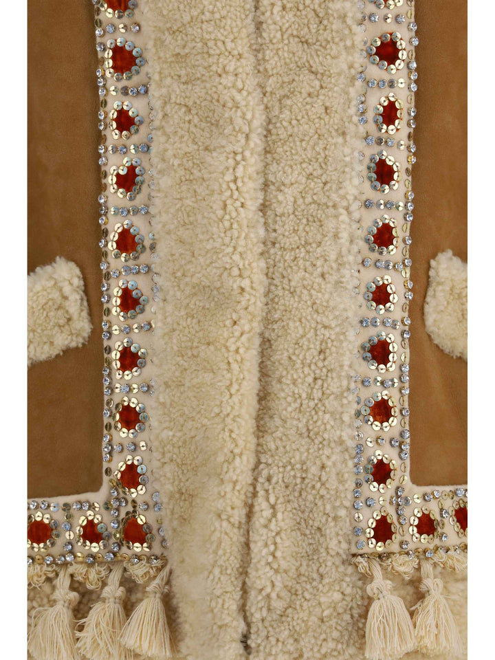 Suede and fur Vest