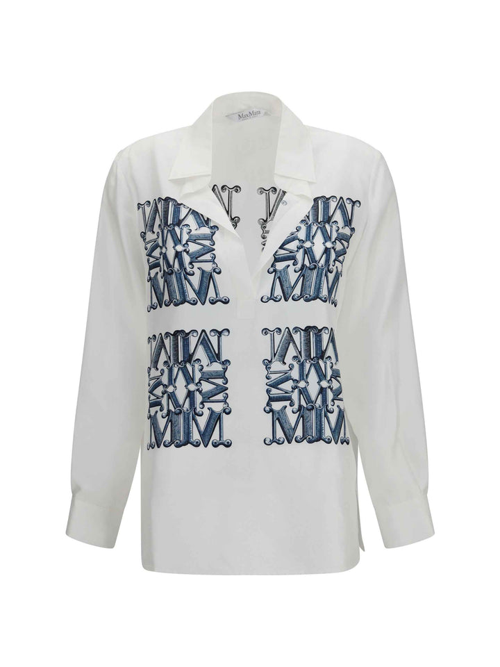 Printed silk twill Shirt