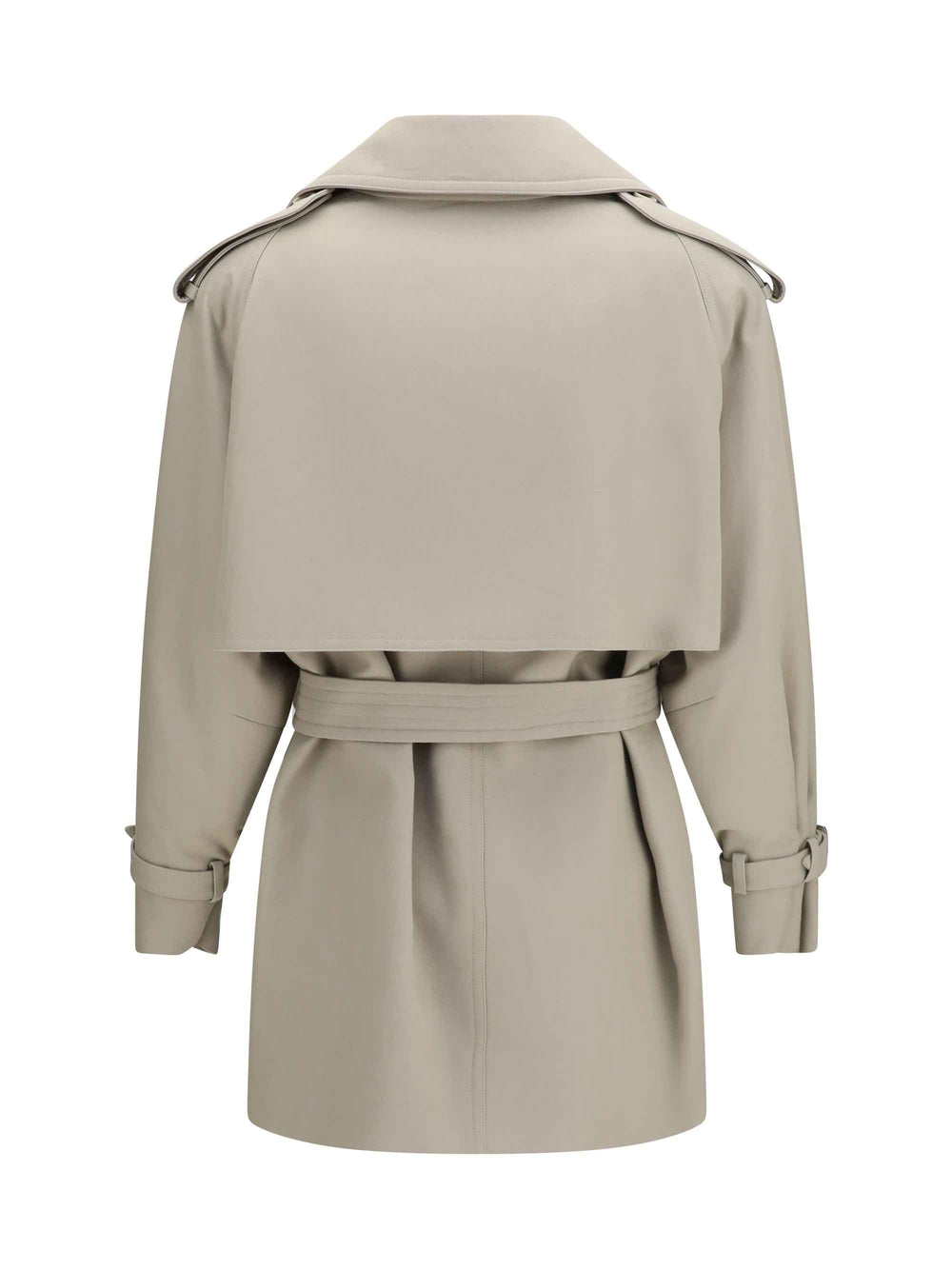 Short cotton Trench Coat