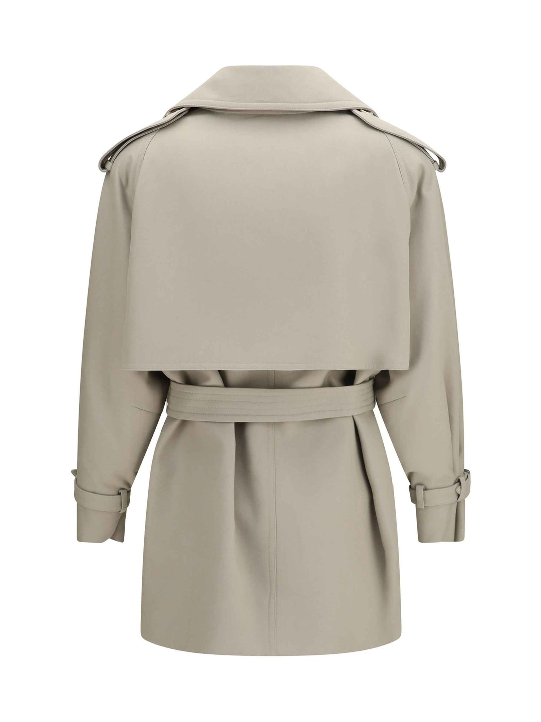 Short cotton Trench Coat