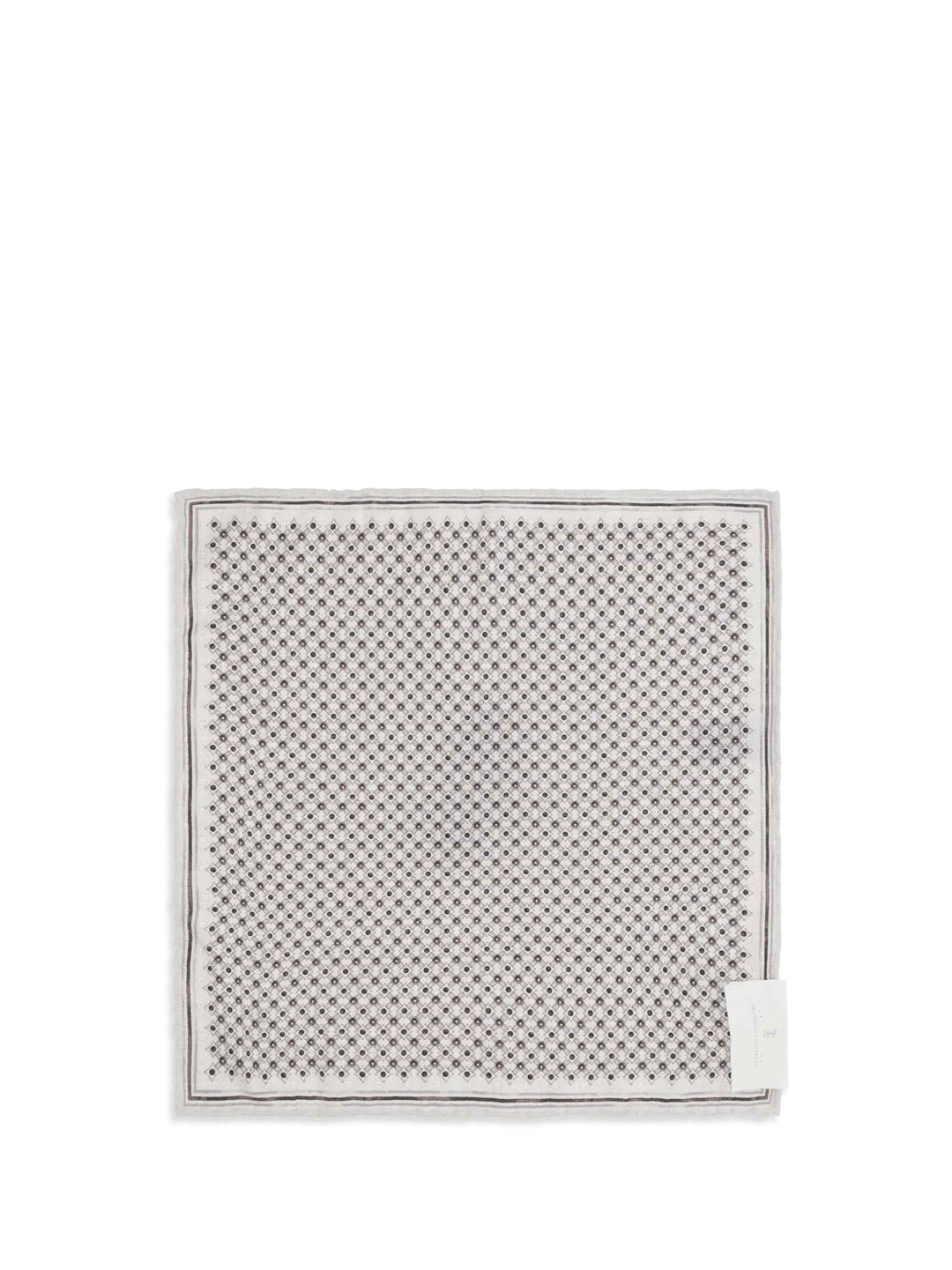 Silk Pochette with geometric pattern