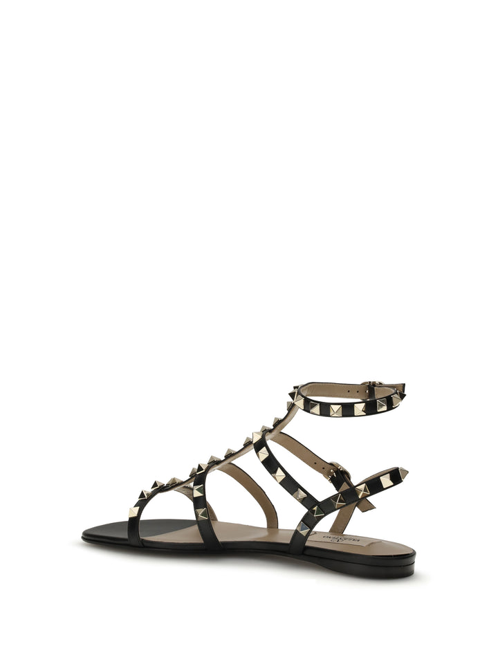 Rockstud leather Sandals 3
