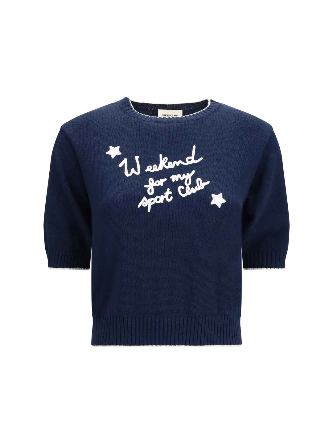 Cotton knit Sweater with embroidery