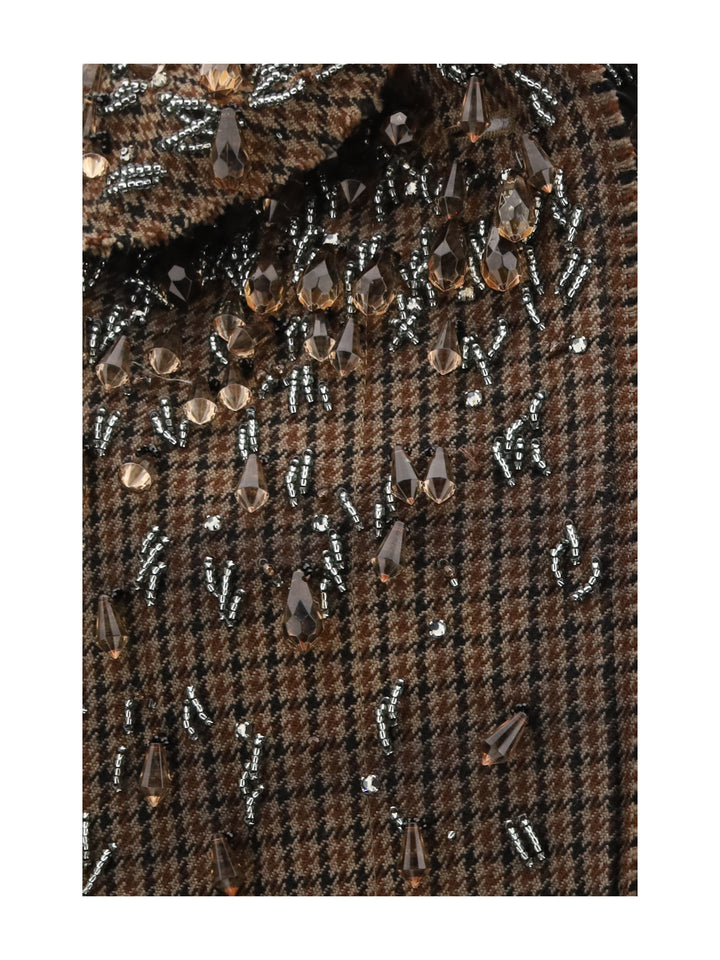 Reversible single-breasted coat with gocce details 6