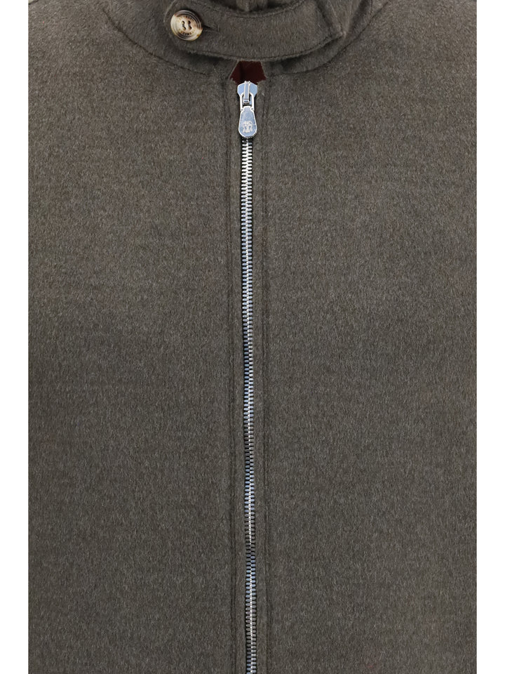 Wool zip Jacket with high collar 3