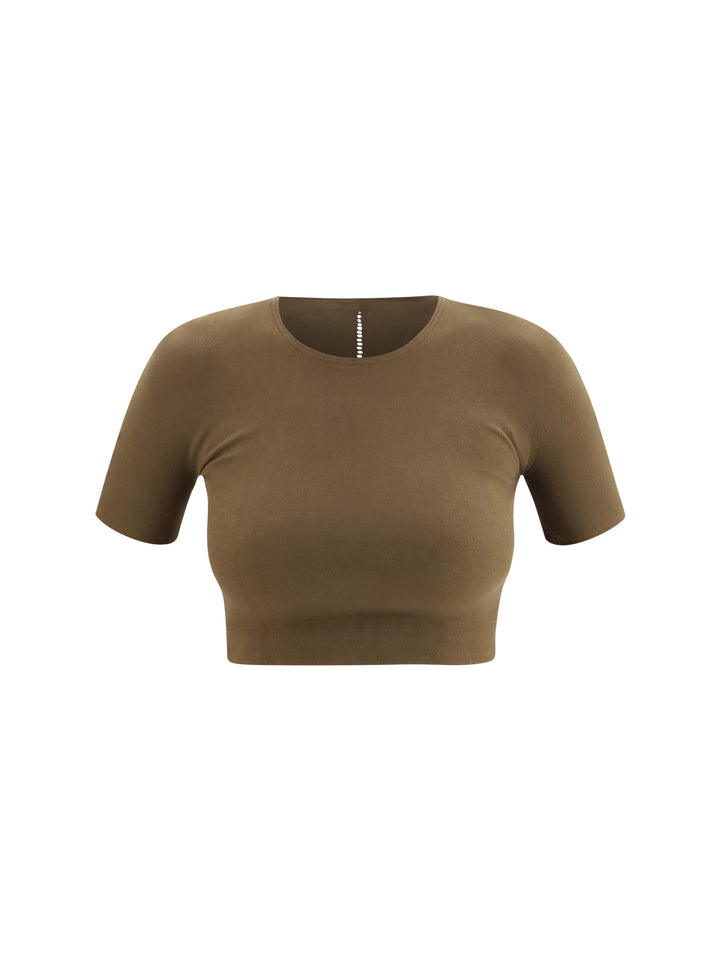 Seamless fitted sports T-shirt 1