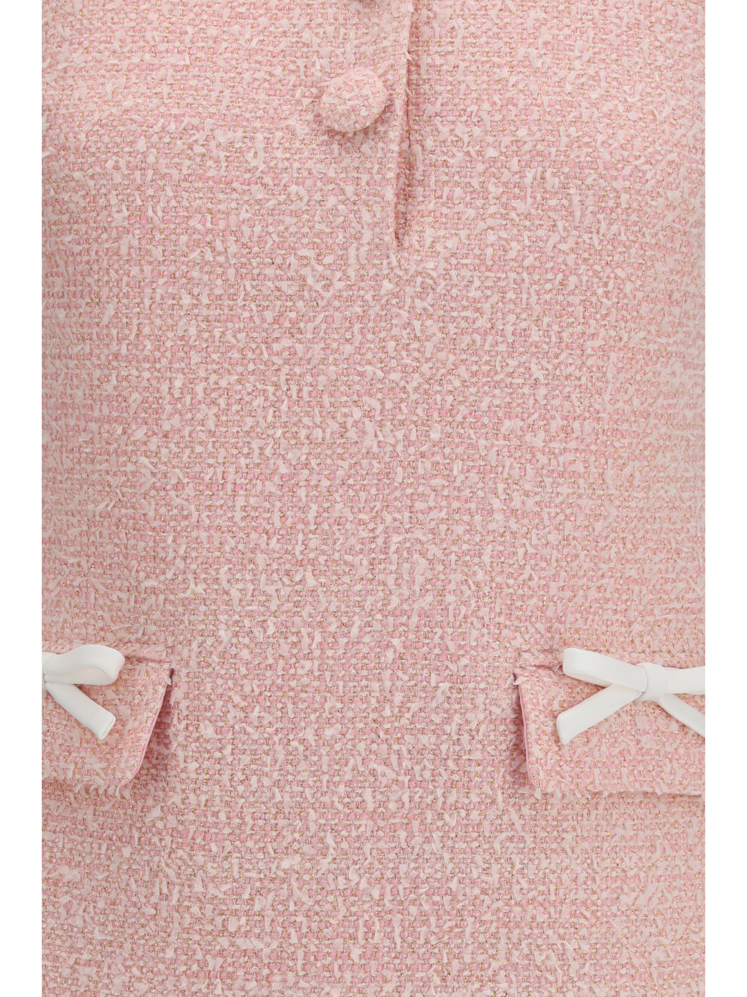 Bouclé mini Dress with lace collar 3