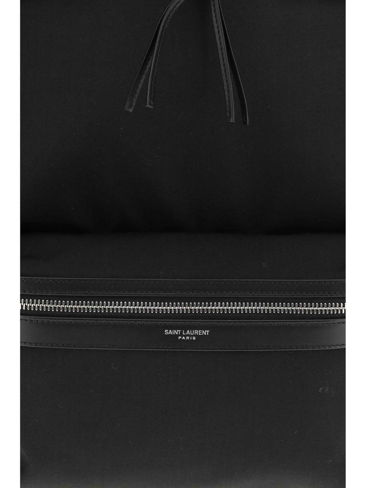 City Backpack in leather and nylon