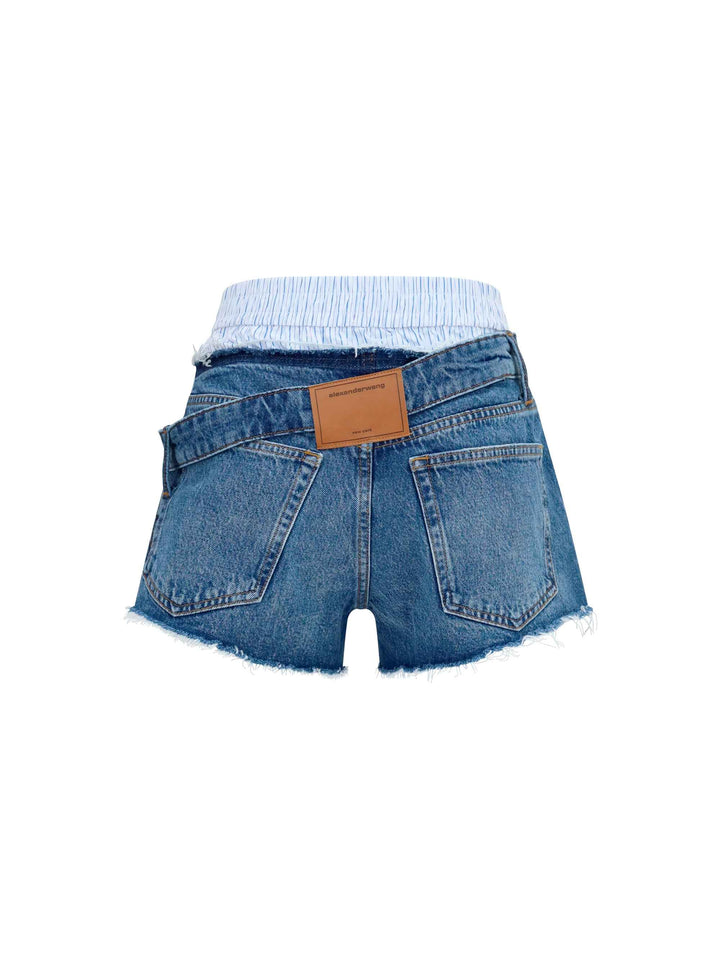 Denim Shorts with boxer detail