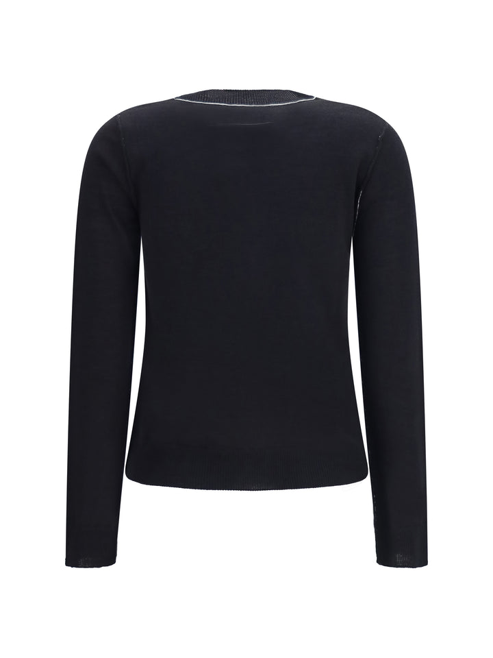 Wool-blend T-shirt with contrast details 2