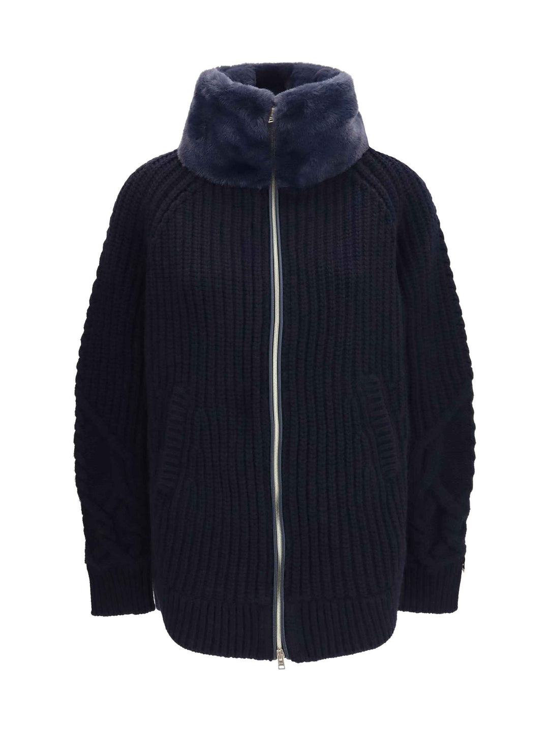 High-neck fur Jacket