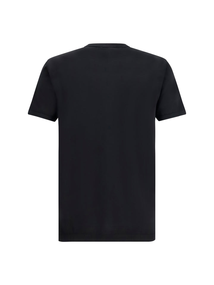 Cotton T-shirt with logo plaque 2