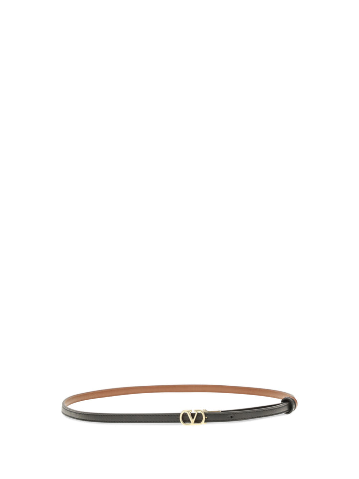 Reversible VLogo Signature glossy calfskin Belt 2