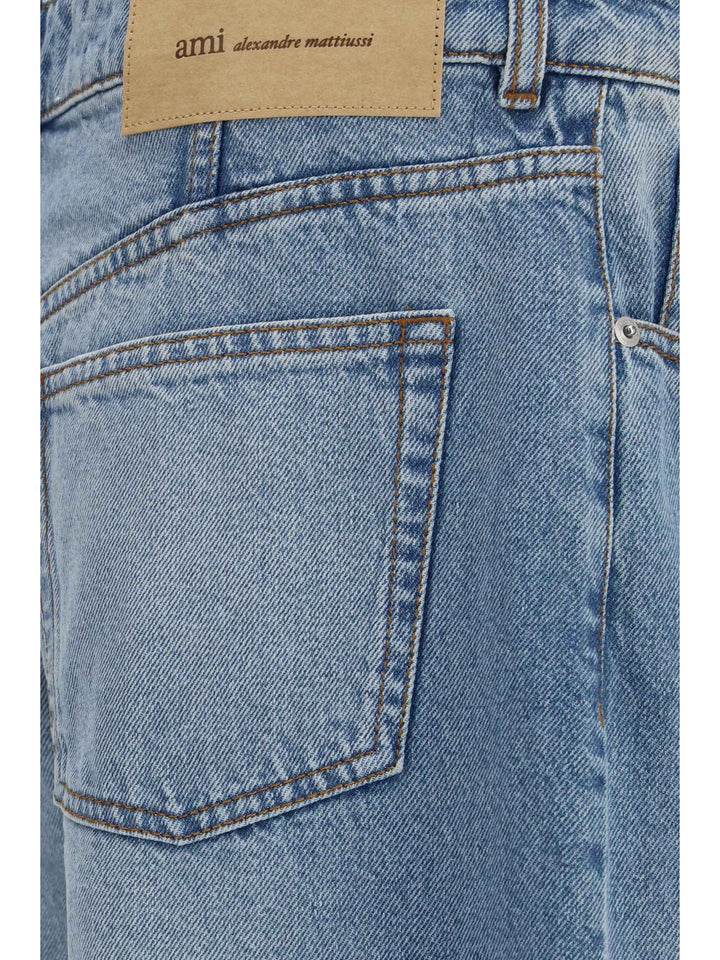 Cotton wide-leg Jeans