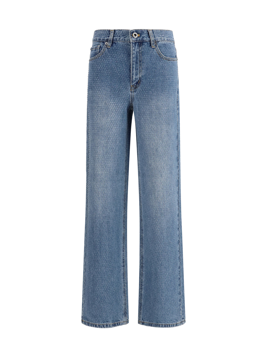 Straight-leg Jeans with all-over rhinestones 1