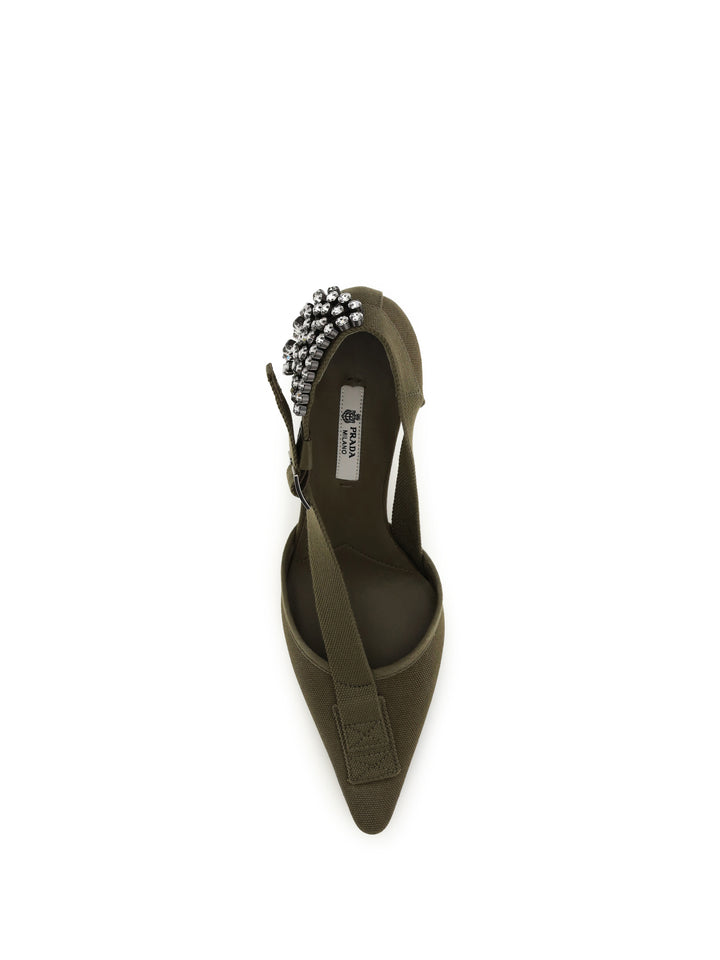 Canvas Pumps with crystals 4