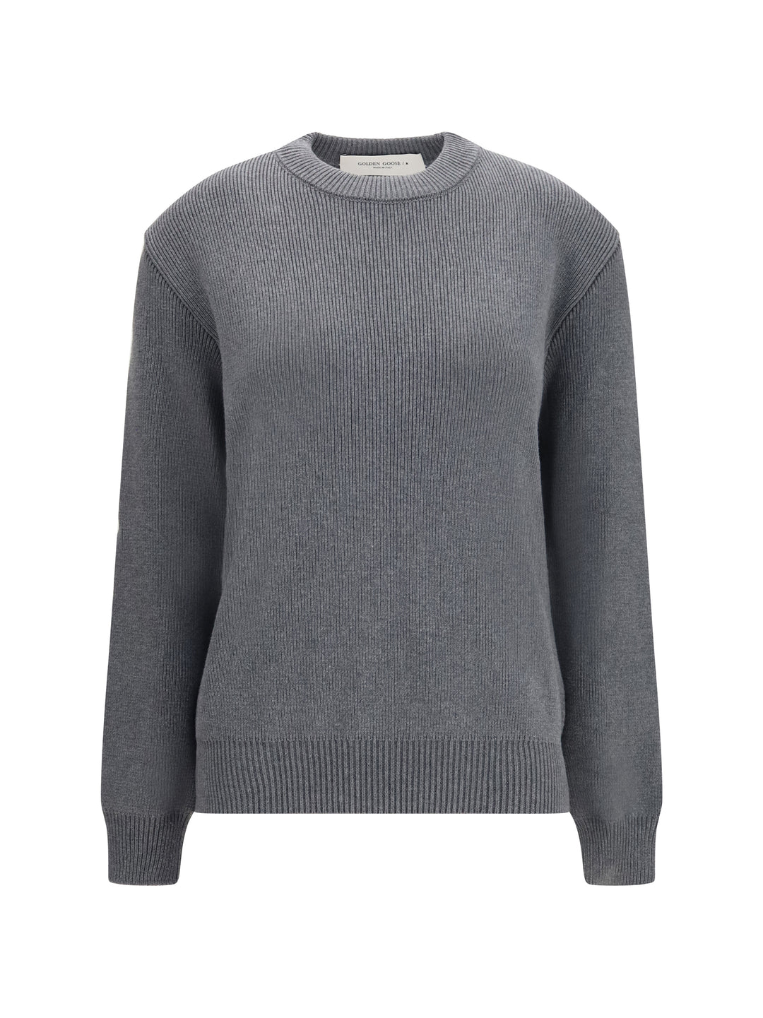 Cotton crewneck Sweater with back logo 1