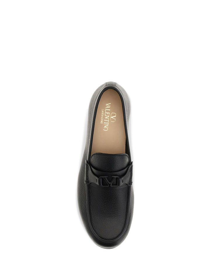 VLogo Signature Loafers in deer leather 4