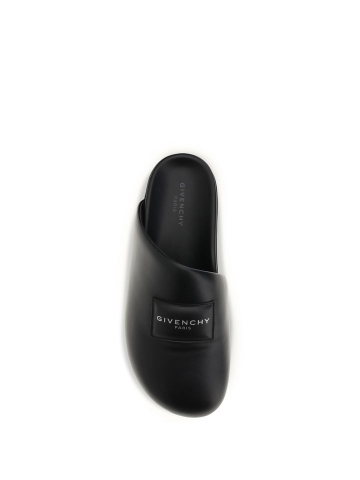 Leather Puffy Mules 4