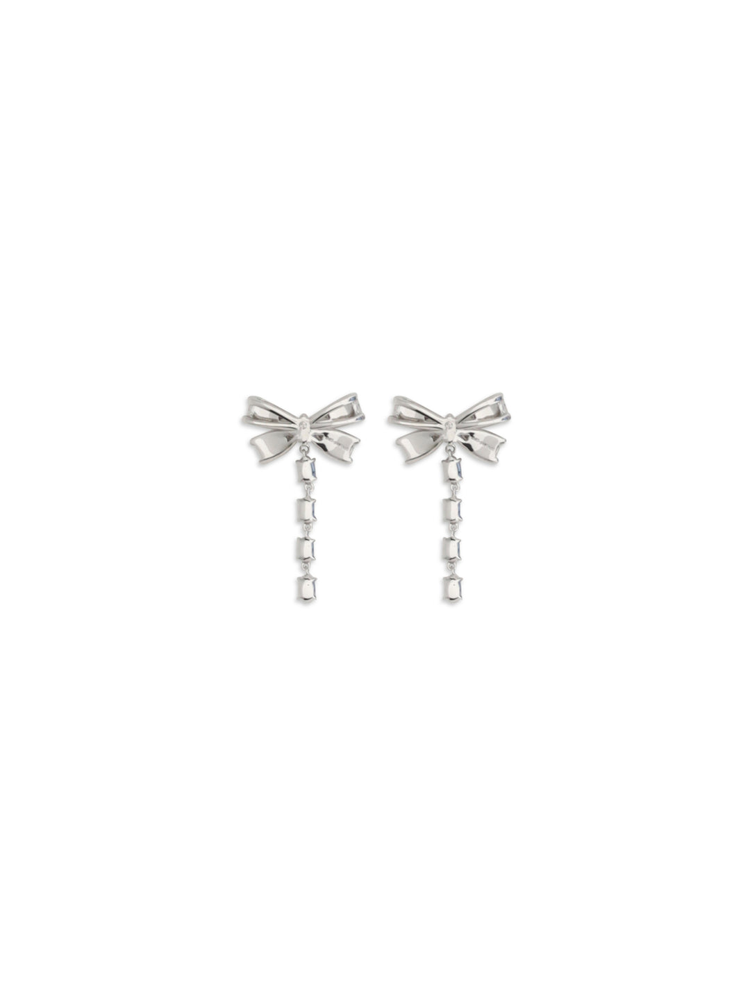 Crystal bow drop Earrings 2