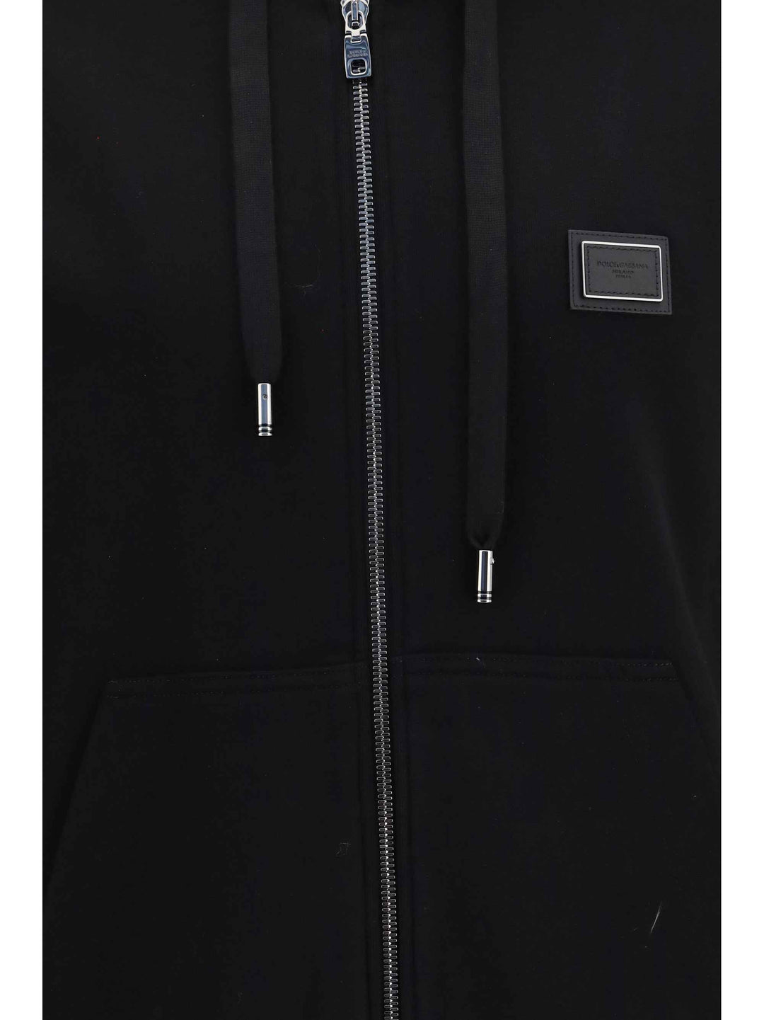 Cotton Hooded Sweatshirt with DG plaque