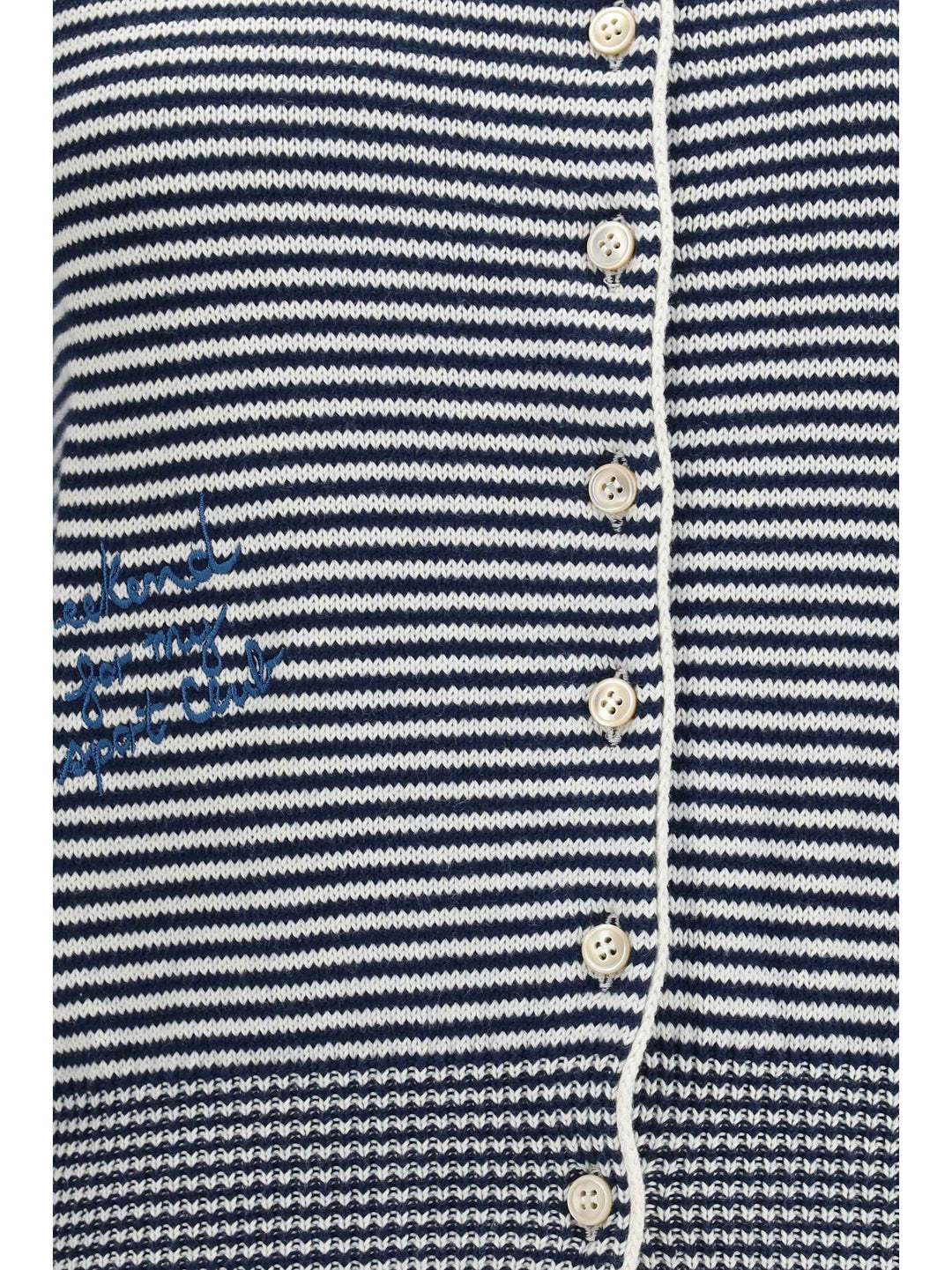 Cotton knit Cardigan with intarsia