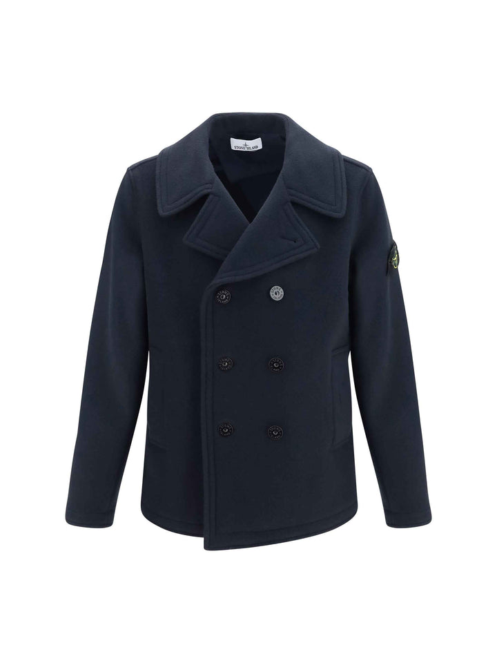 Double-breasted wool and cashmere Jacket