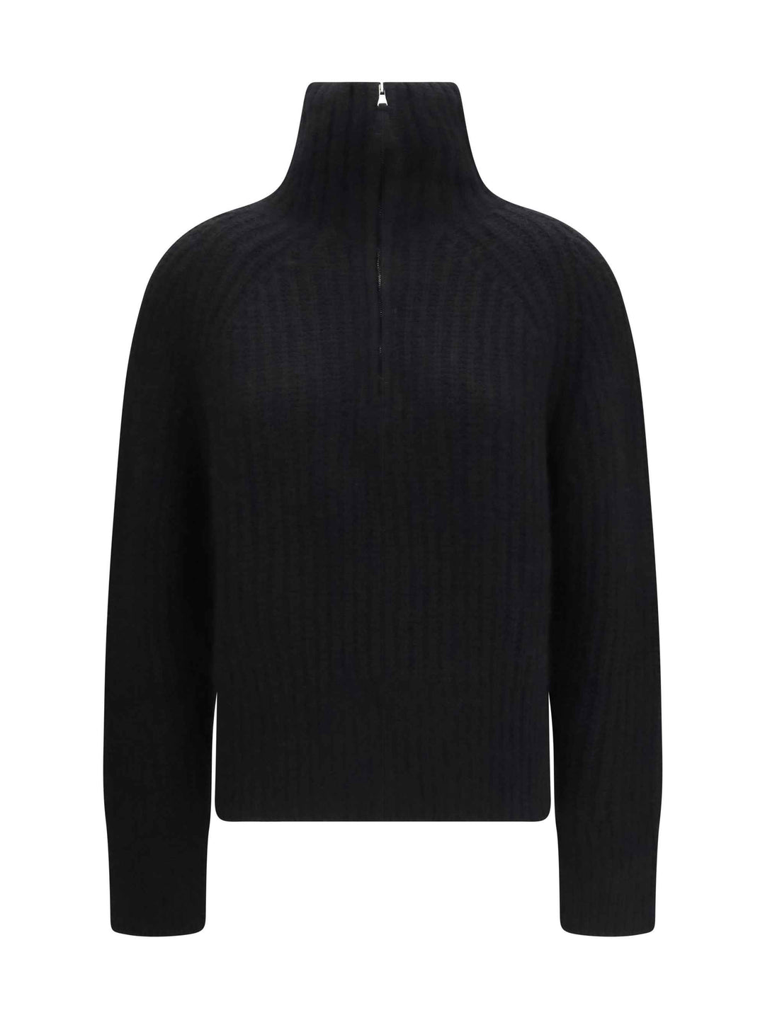 Ribbed Troyer Sweater with zip