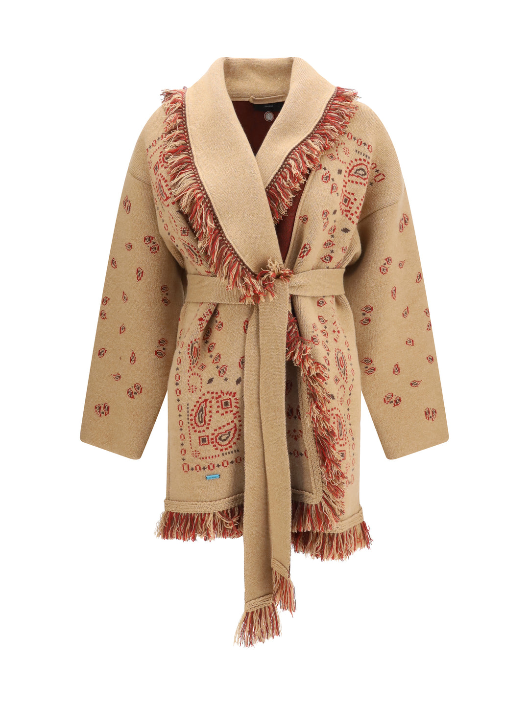 Icon jacquard Cardigan with belt 1