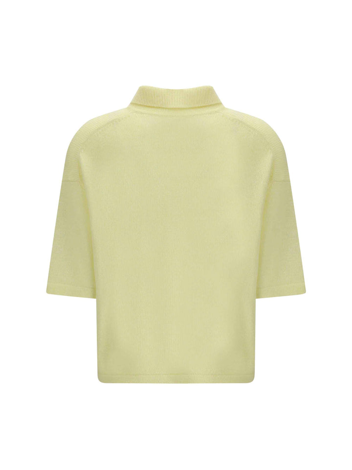 Short-sleeve polo neck Sweater