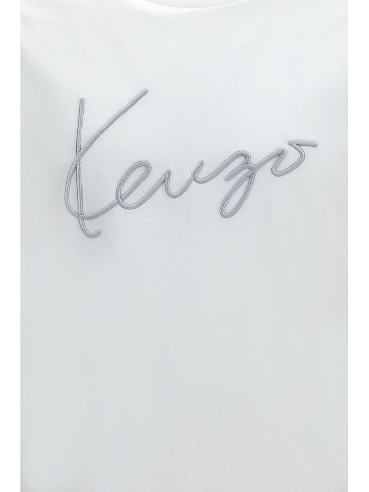 Embroidered signature cotton T-shirt 3