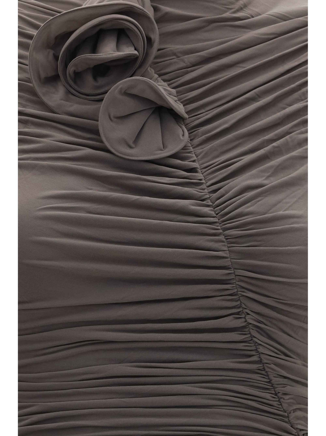 Draped high-neck midi Dress