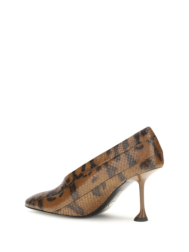 Tee Pieced python-print Pumps 3
