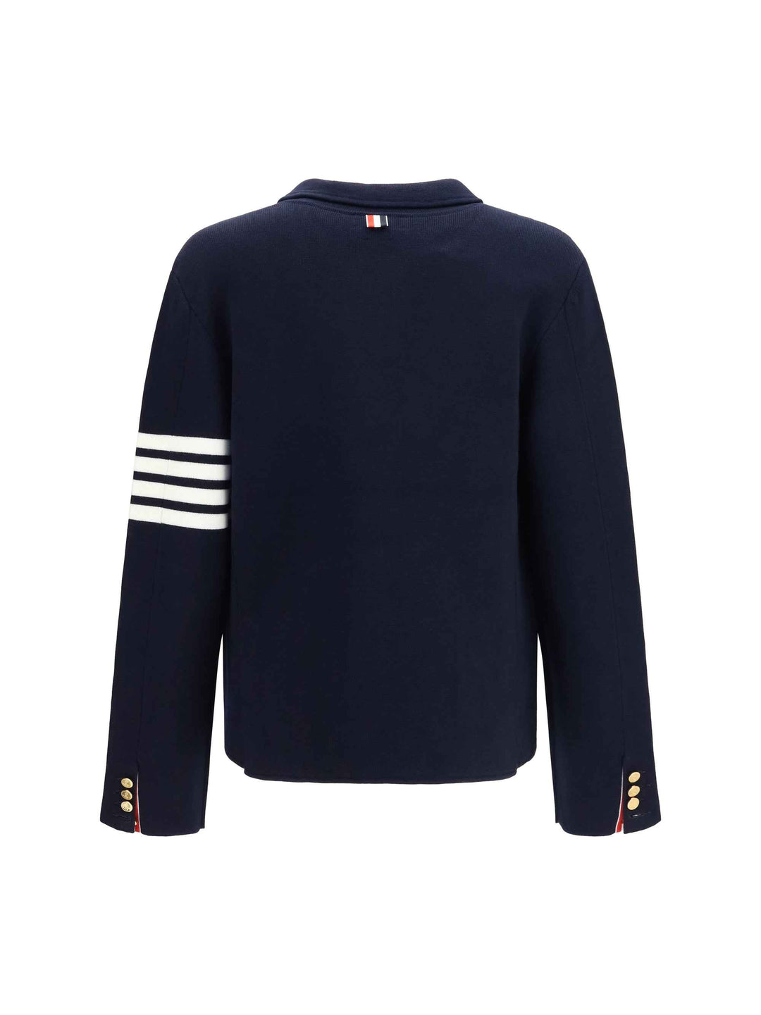 Single-breasted wool Jacket with four-bar sleeve detail