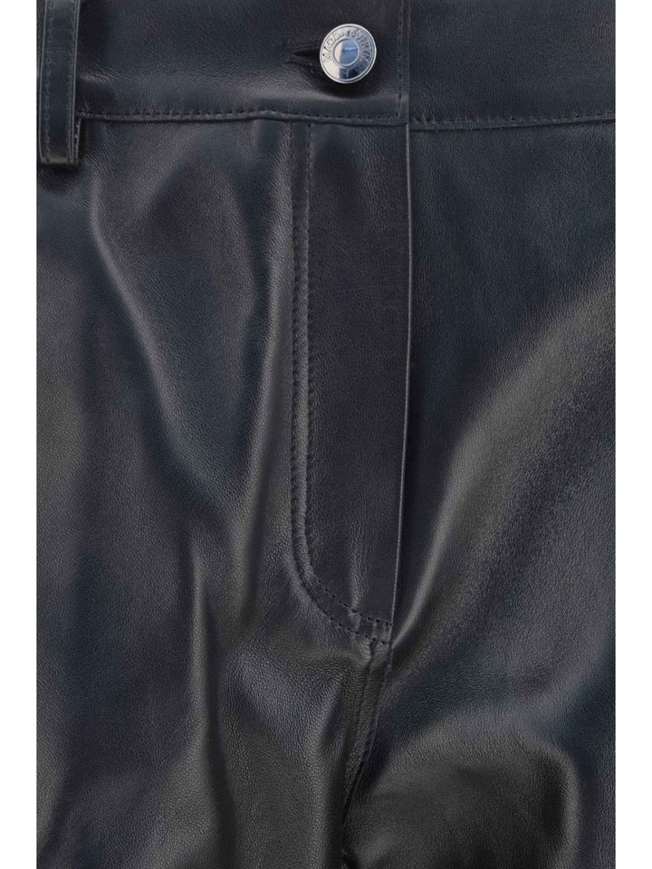 Straight-leg leather Pants