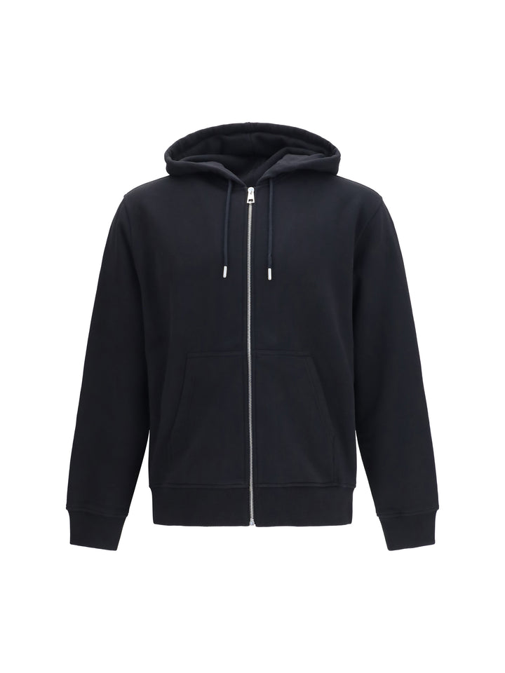 Photographic Negative print fleece zip Hoodie 1