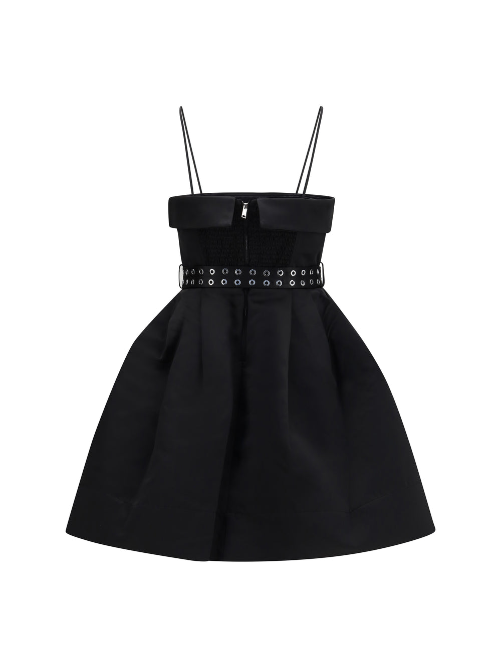 Short satin Dress with a full skirt 2