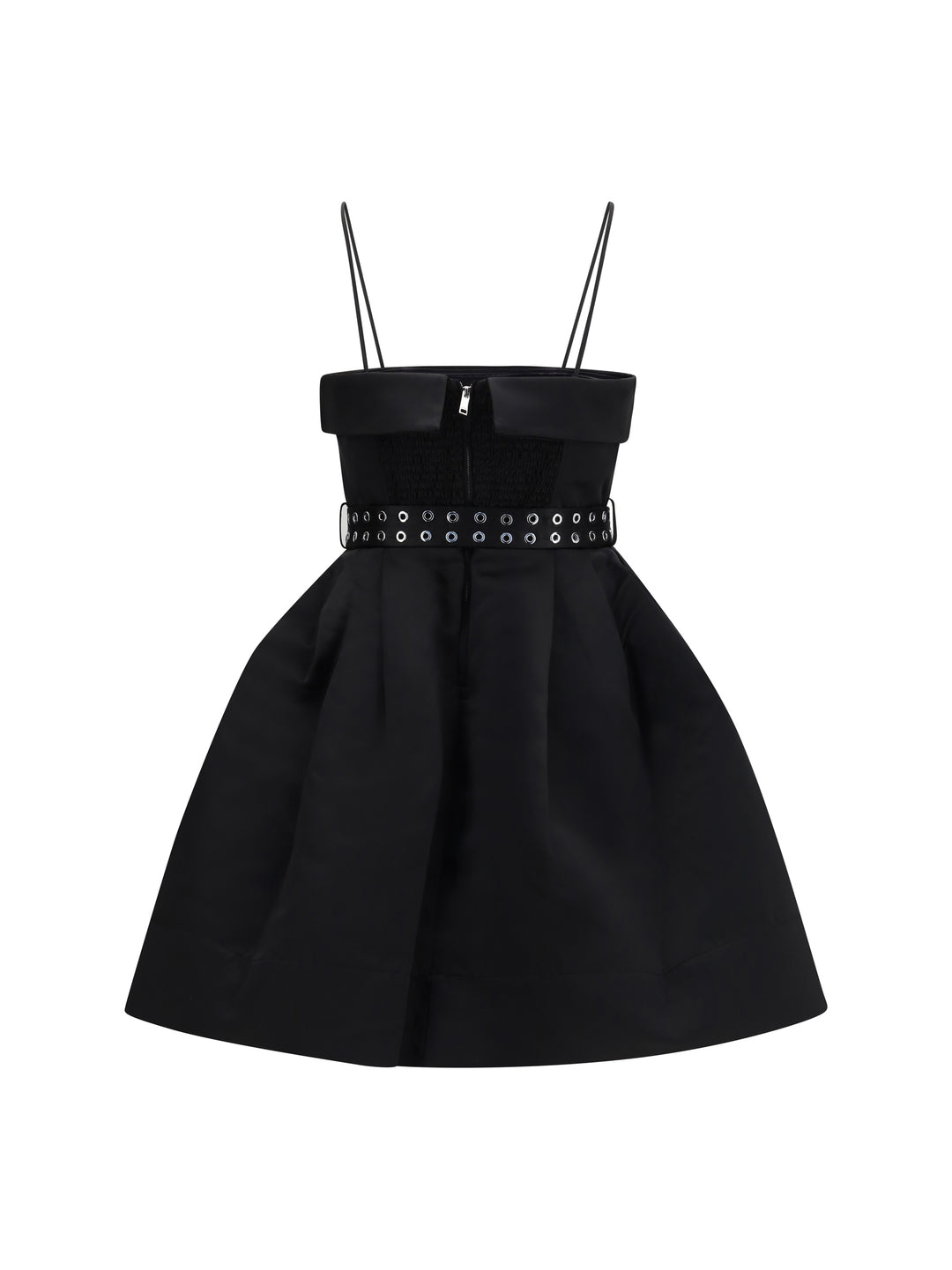 Short satin Dress with a full skirt 2