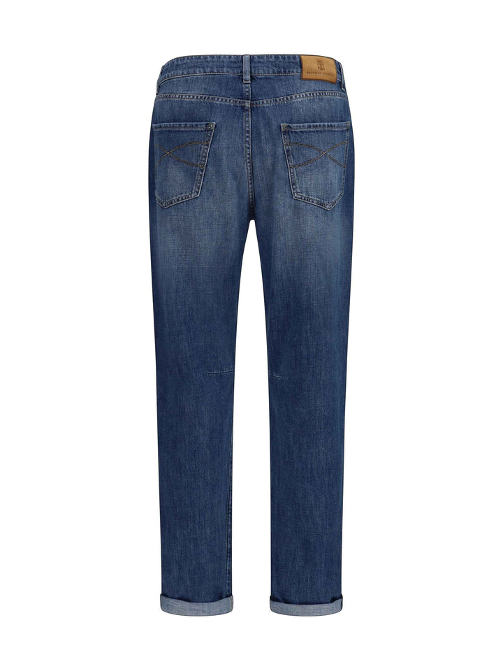 Straight five-pocket Jeans in cotton