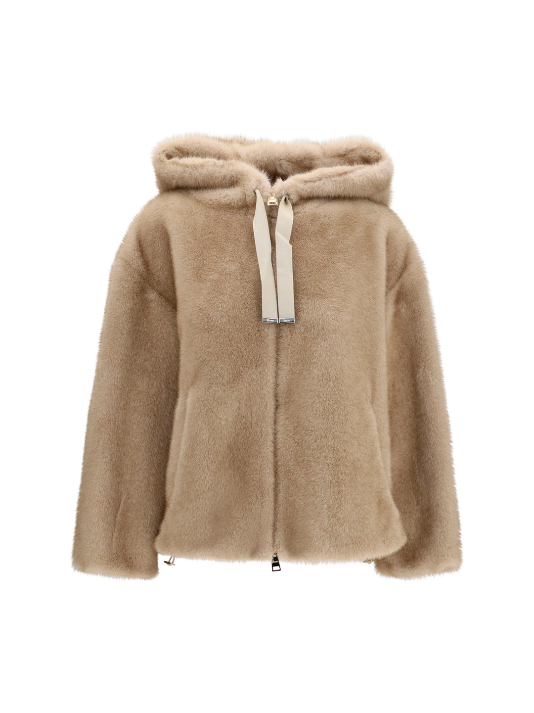 Hooded Jacket in eco-fur 1