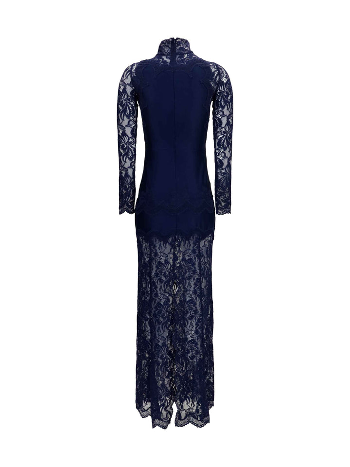 Long lace and jersey Dress
