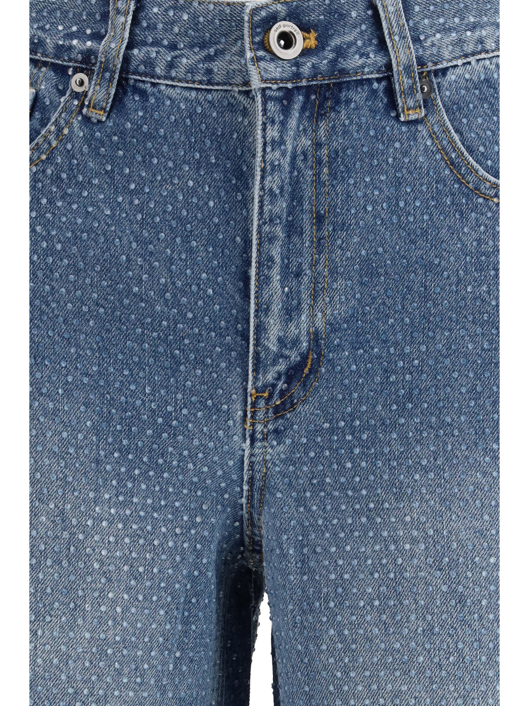Straight-leg Jeans with all-over rhinestones 3