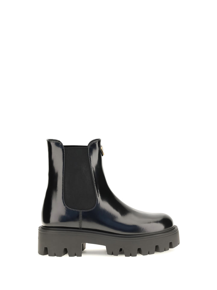 Brushed leather ankle Boots 1