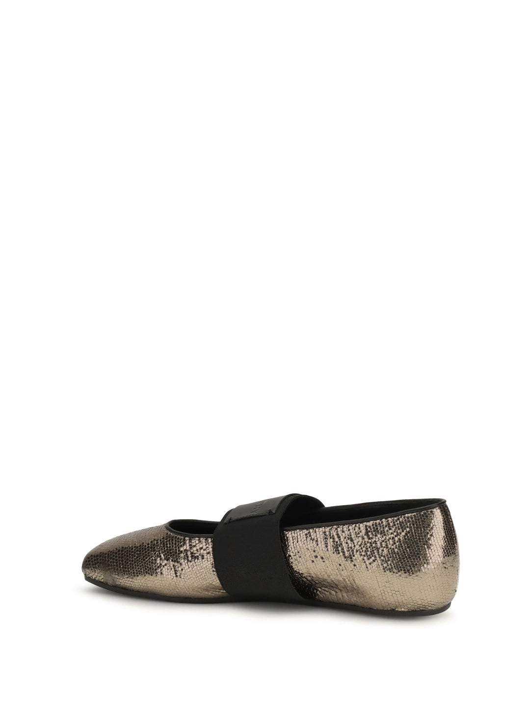 Sliced Square Ballerinas in textured leather 3