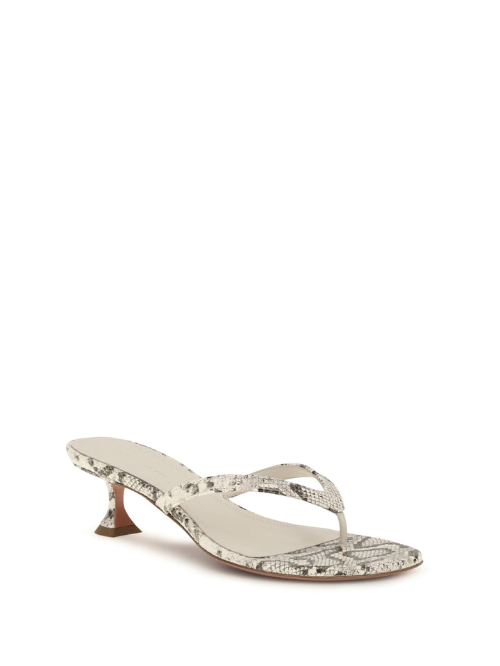 Snake-print Juliette Thong Sandals 2