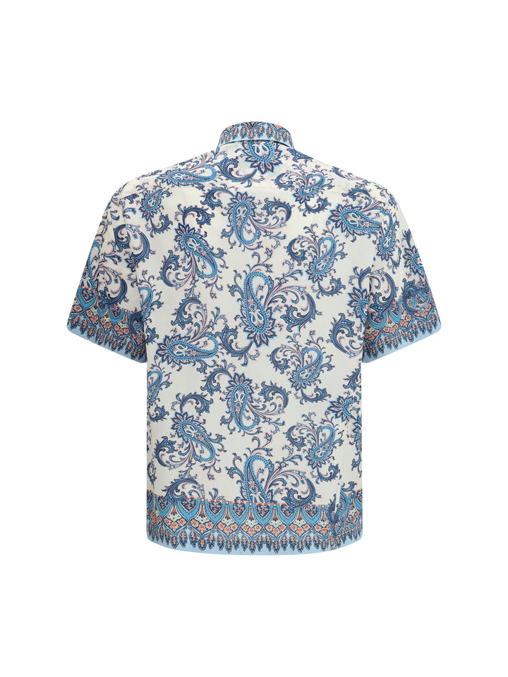 Cotton Shirt with floral and paisley motif 2