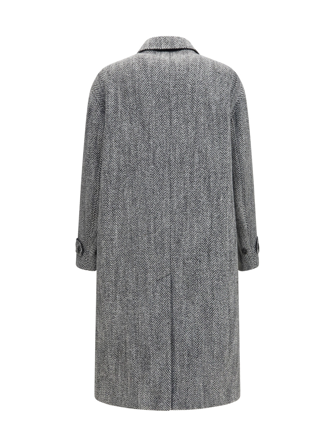 Chevron wool-blend single-breasted Coat 2