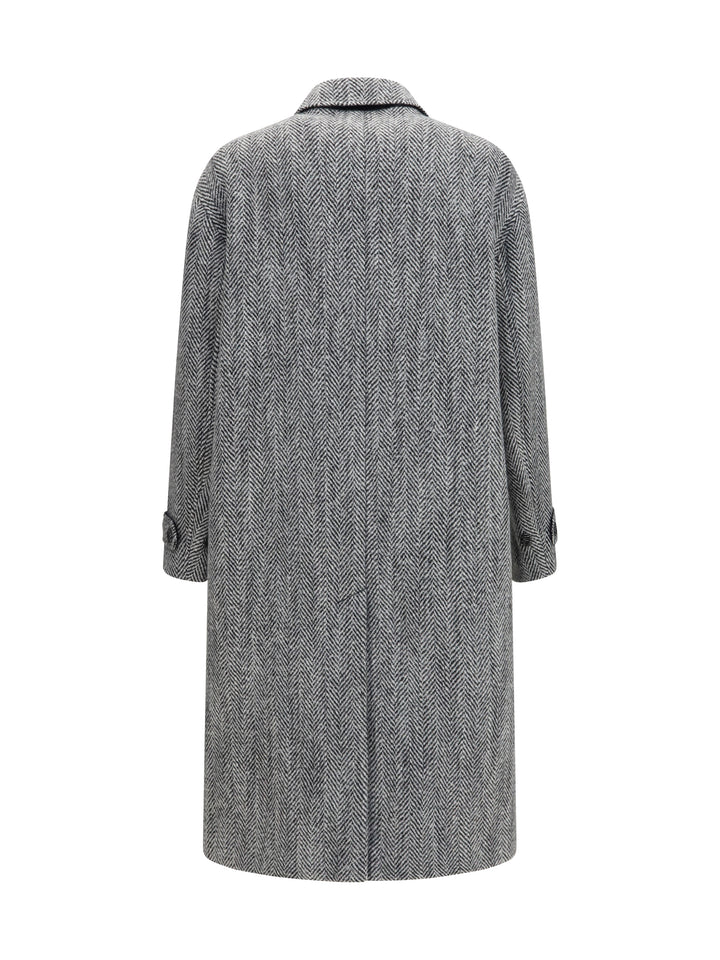 Chevron wool-blend single-breasted Coat 2